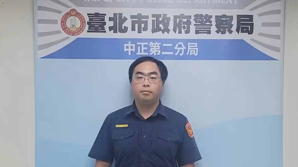 臺北市政府警察局中正第二分局泉州街派出所所長陳薪說明案件發生情形。圖／中正二分局提供